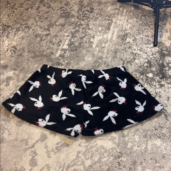 PLAYBOY Black Pajama Shorts with Red Bow - Picture 2 of 2